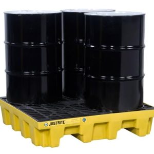 justrite_ecopolyblend_square spill pallet w/drai