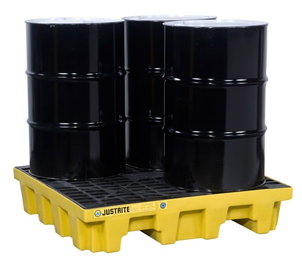 justrite_ecopolyblend_square spill pallet w/drai