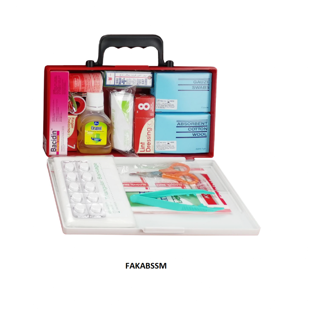 FAKABS - FIRST AID KIT IN ABS PLASTIC BOX - Safetyware Sdn Bhd